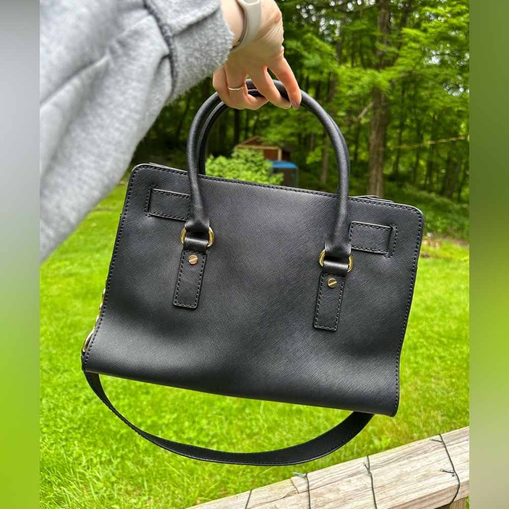 Michael Kors Black and Gold Satchel Bag - Picture 4 of 6